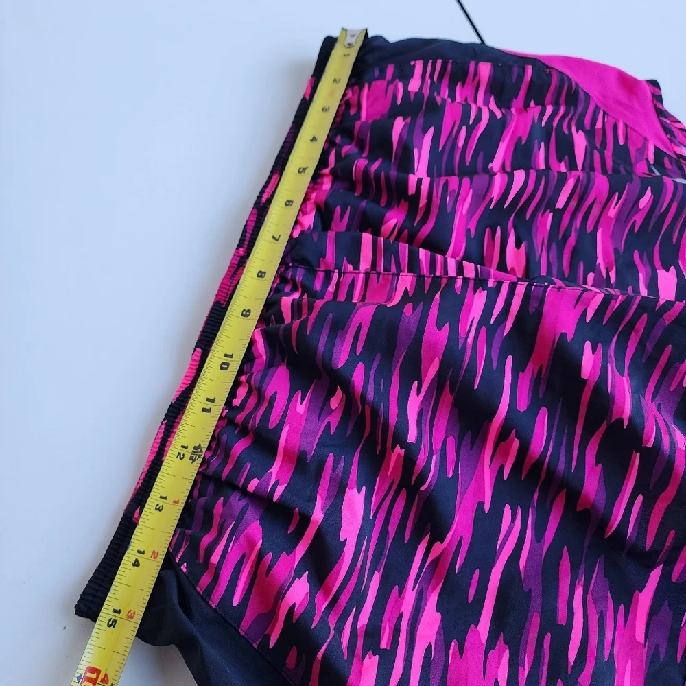 NIKE Women’s Dri-Fit Black & Pink Athletic Running Shorts Elastic Waist Medium - Picture 8 of 11